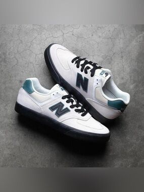 New Balance Numeric 574 Mens 12 Sea Salt Spruce Shoes Sneakers Skate NM574VSG